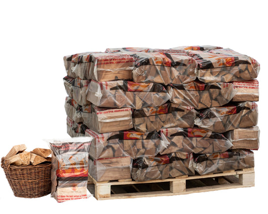 Premium Quality Kiln Dried Hardwood Logs Oak Beech and Hornbeam Pallet of 50 bags